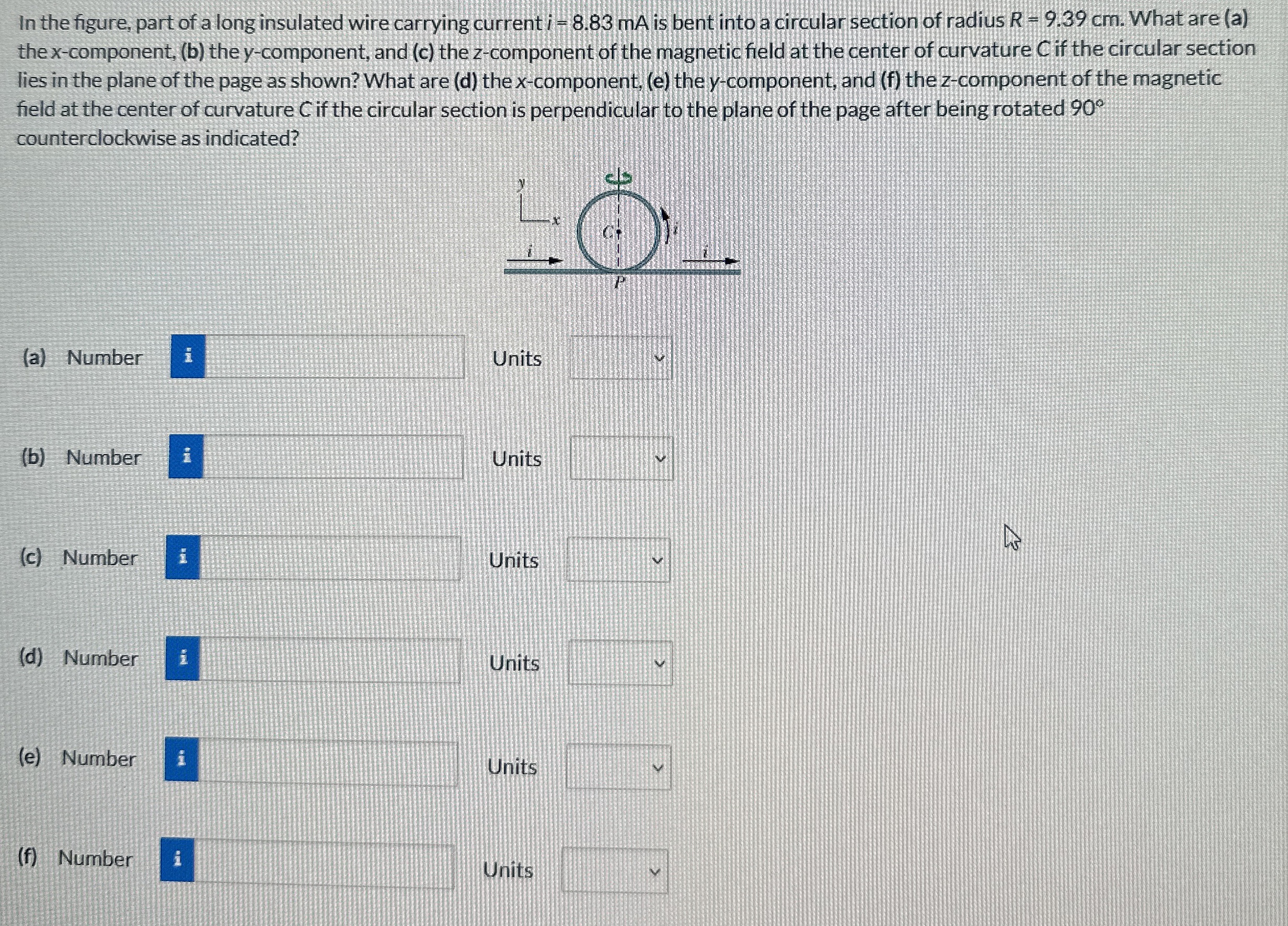 In the figure, part of a long insulated wire
