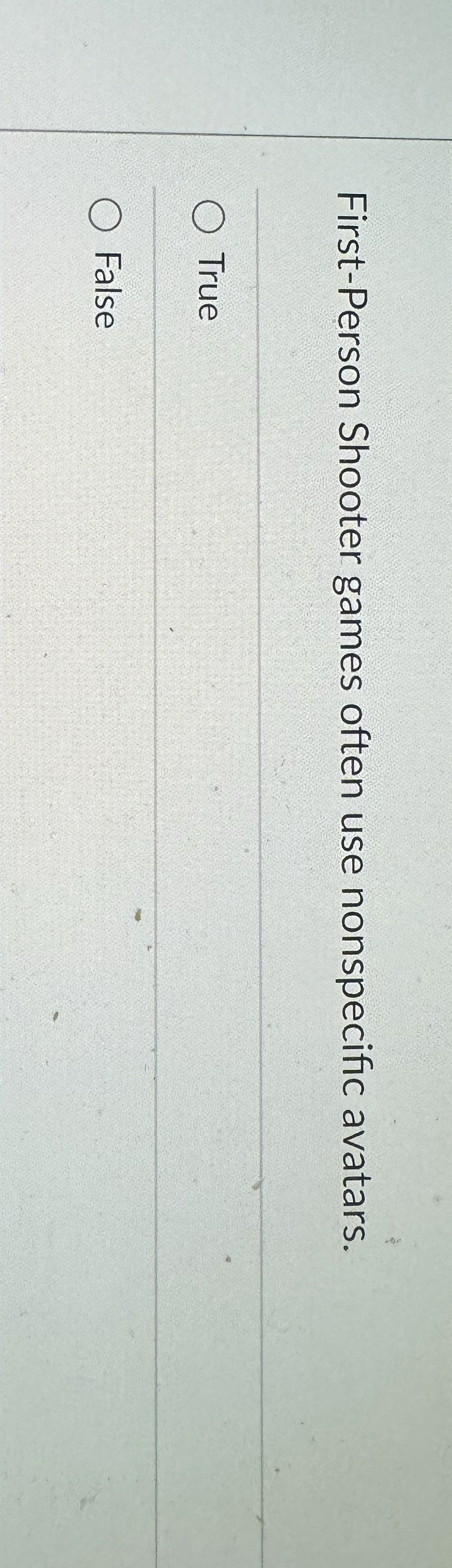 First - Person Shooter games often use