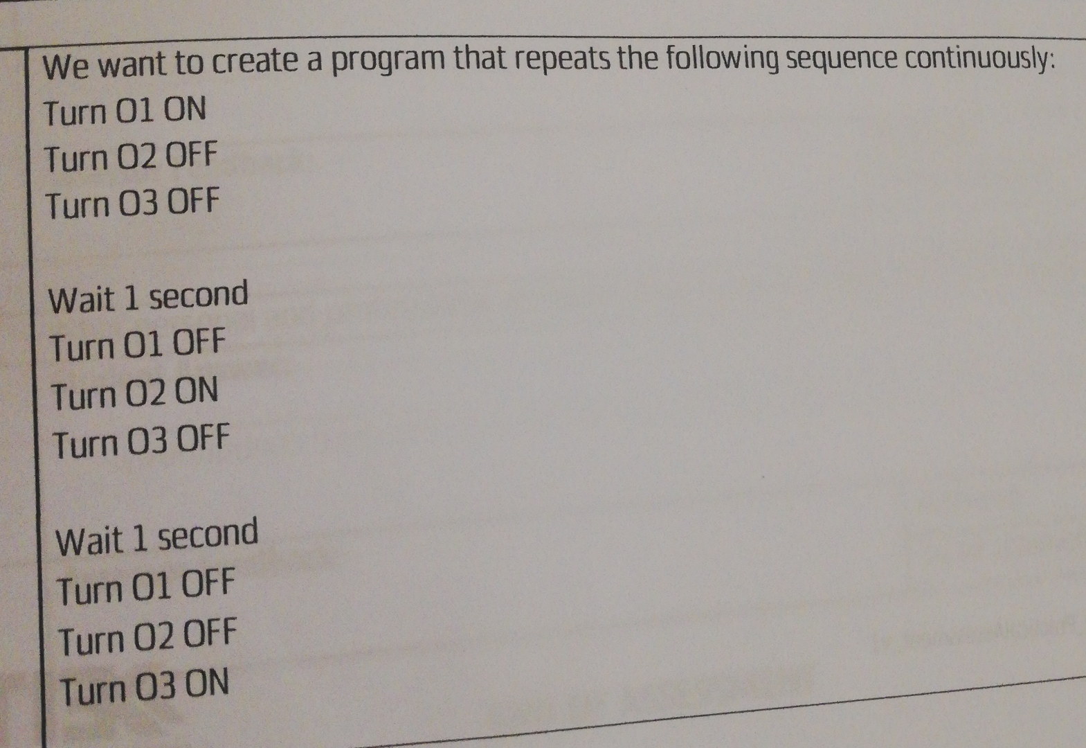 We want to create a program that repeats the