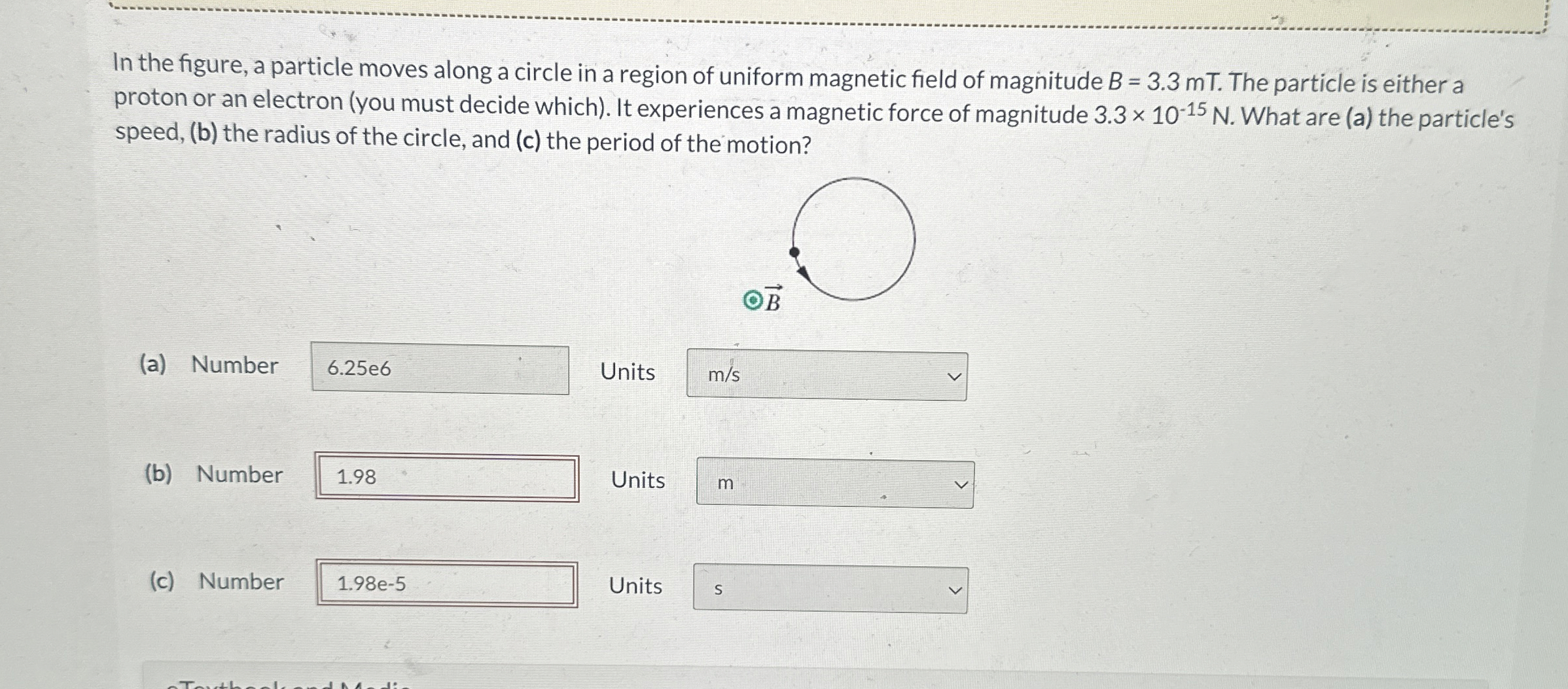In the figure, a particle moves along a circle in