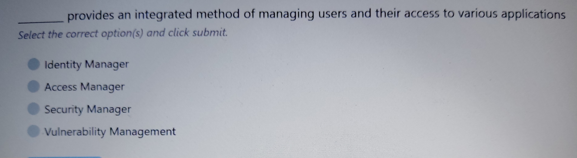 provides an integrated method of managing users