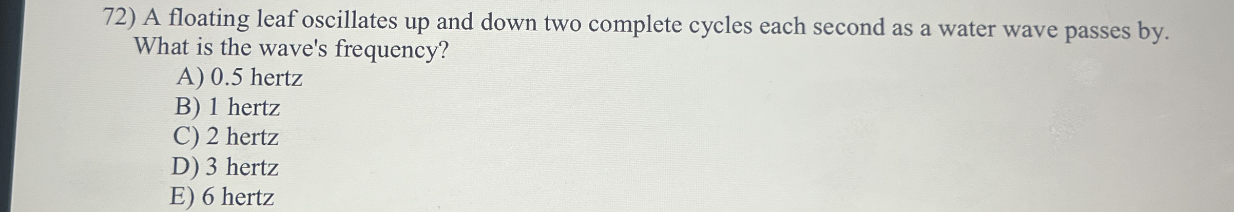 A floating leaf oscillates up and down two