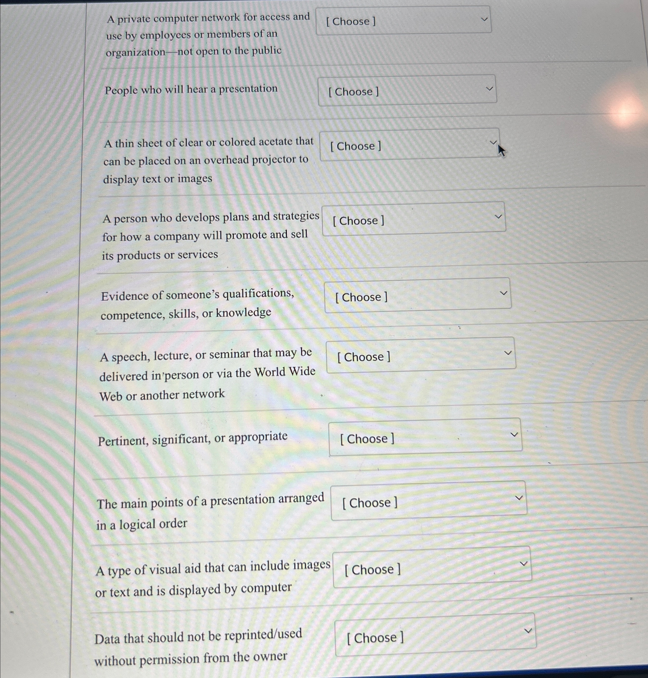 A private computer network for access and use by