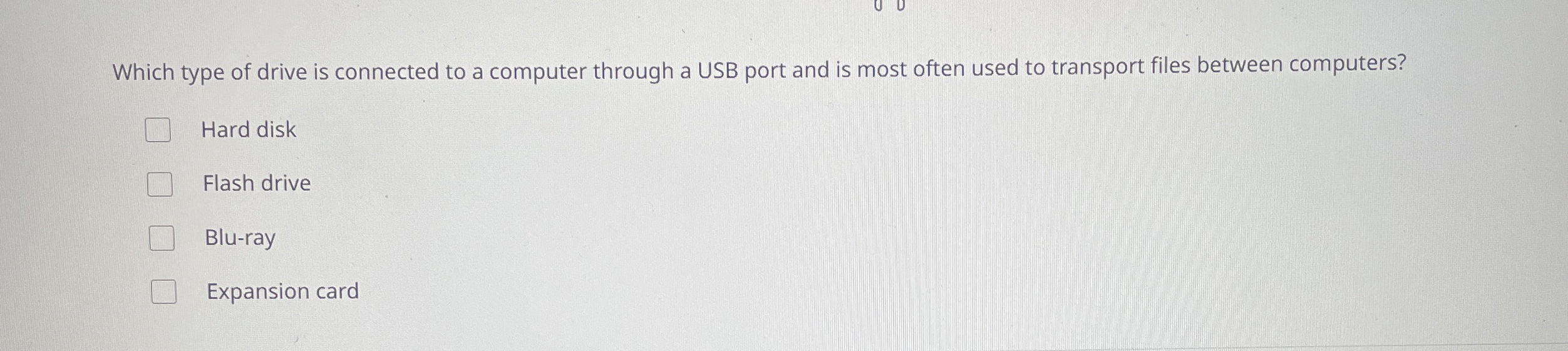 Which type of drive is connected to a computer