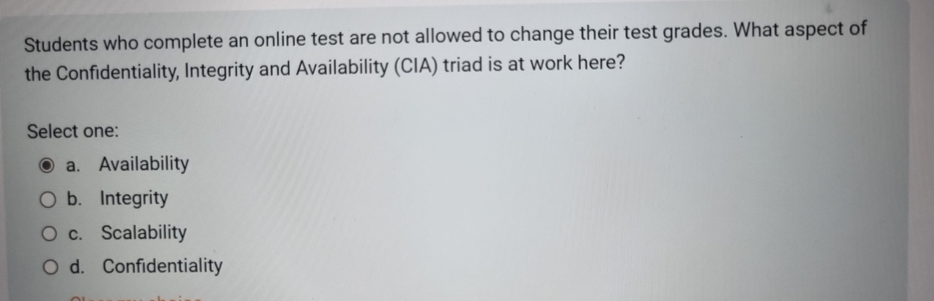 Students who complete an online test are not