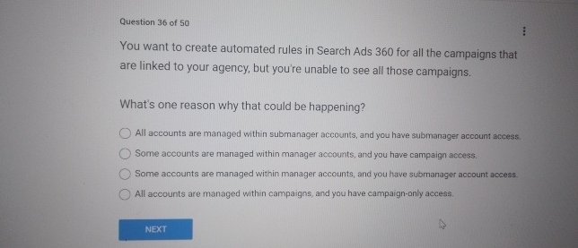 Question 3 6 of 5 0 You want to create automated