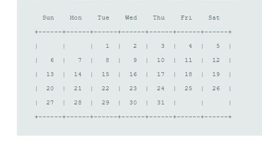 Write a program that produces calendars as