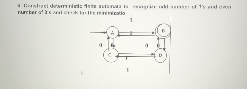 Construct deterministic finite automata to