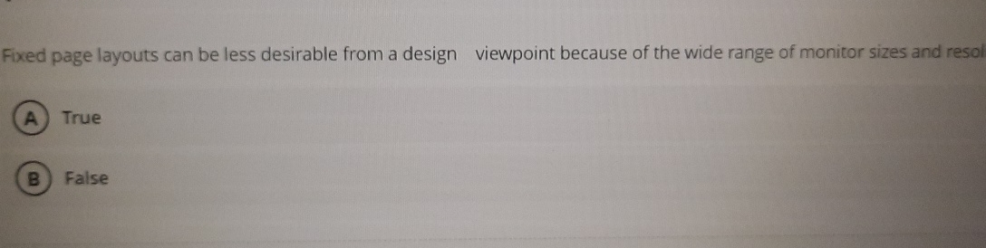 Fixed page layouts can be less desirable from a