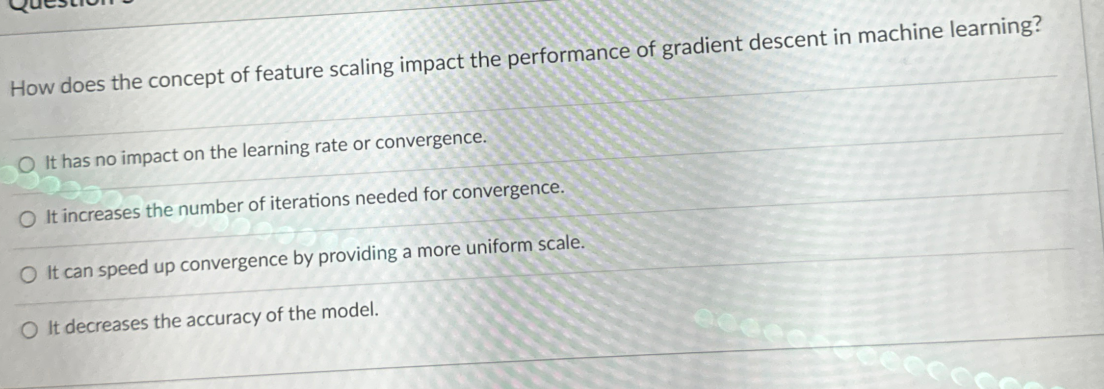 How does the concept of feature scaling impact