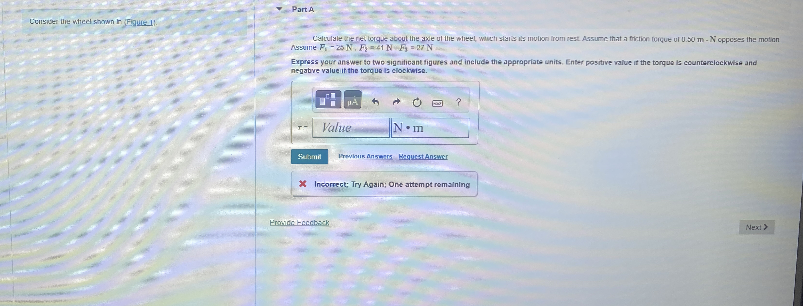 Consider the wheel shown in ( Figure 1 )