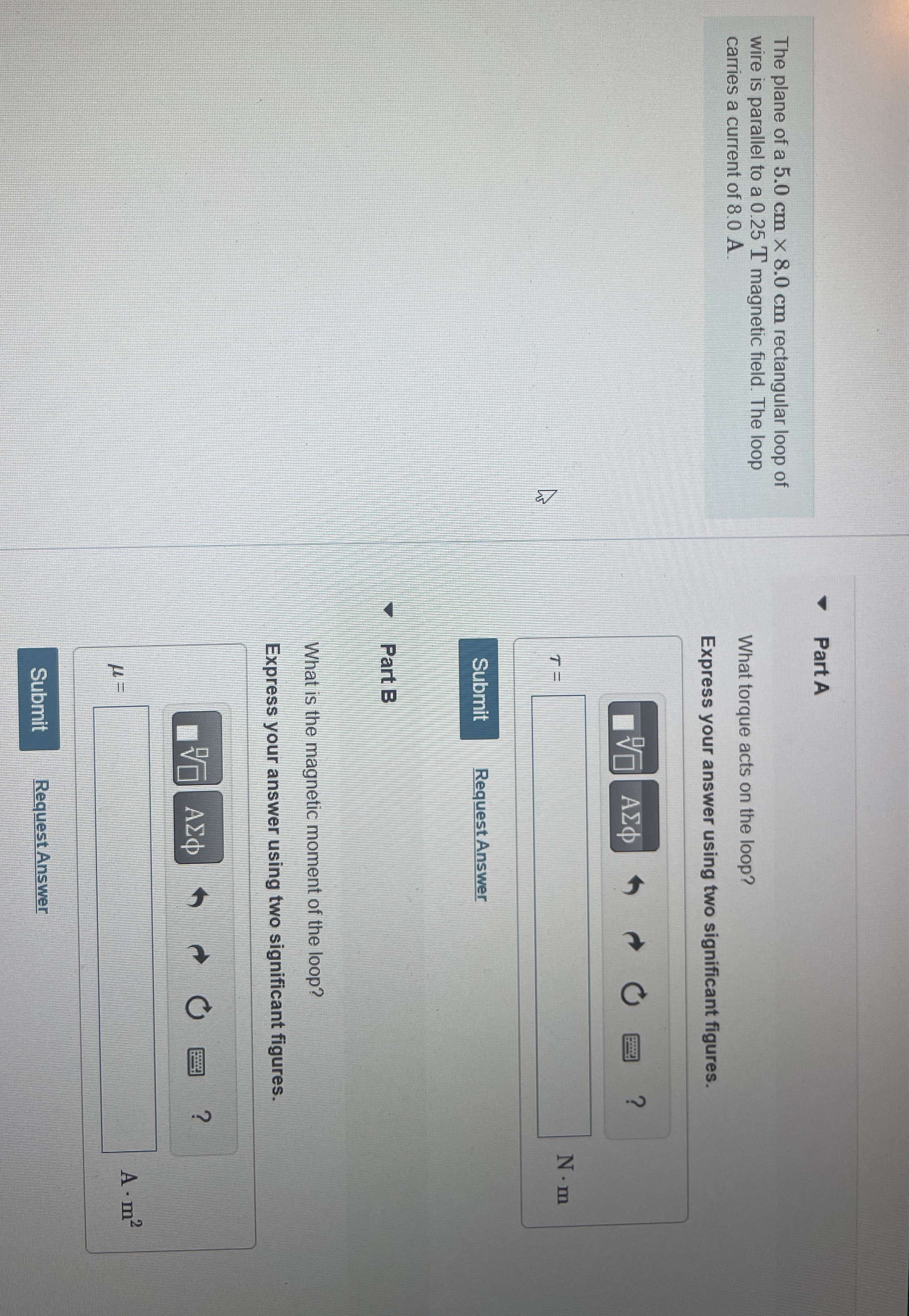 The plane of a 5 . 0 c m 8 . 0 c m rectangular