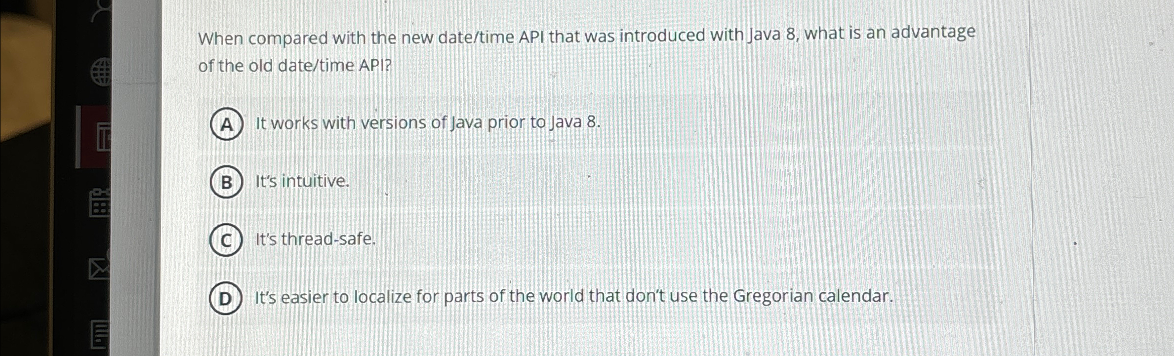 When compared with the new date / time API that