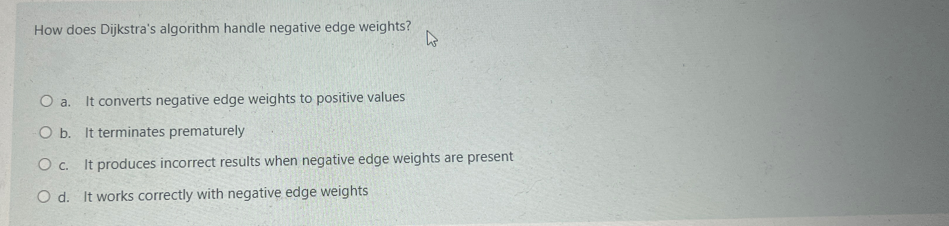 How does Dijkstra's algorithm handle negative