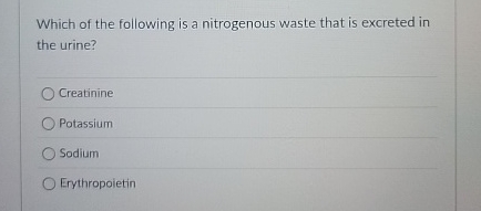 Which of the following is a nitrogenous waste