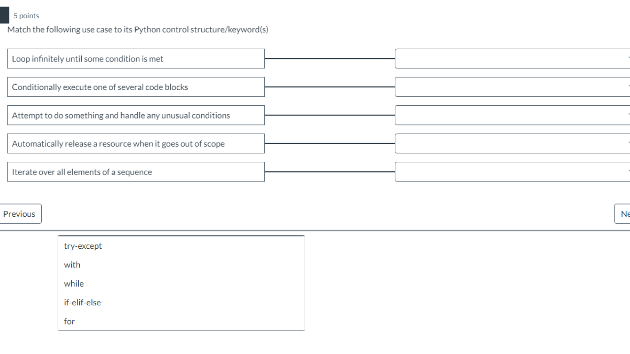 Match the following use case to its Python