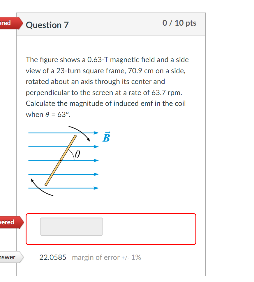 Question 7 The figure shows a 0 . 6 3 - T