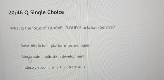 2 0 / 4 6 Q Single Choice What is the focus of