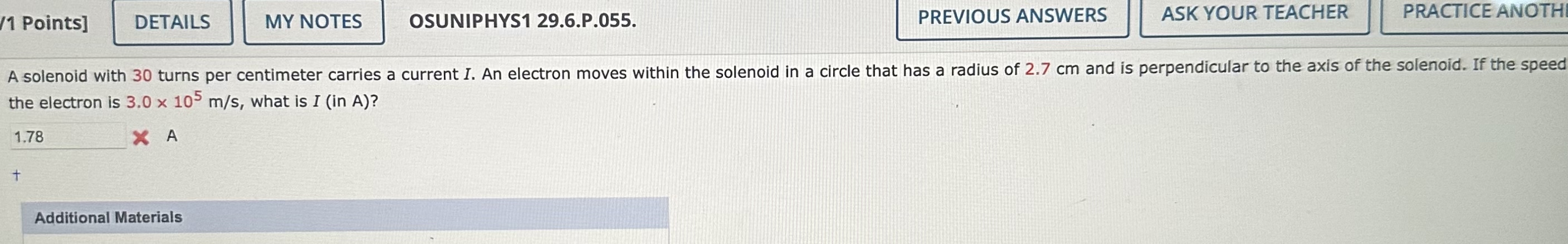1 1 Points ] OSUNIPHYS 1 2 9 . 6 . P . 0 5 5 . A