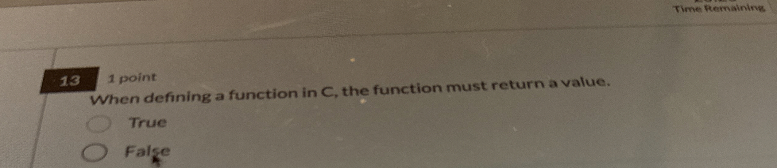 Time Pemalning 1 3 1 point When defining a