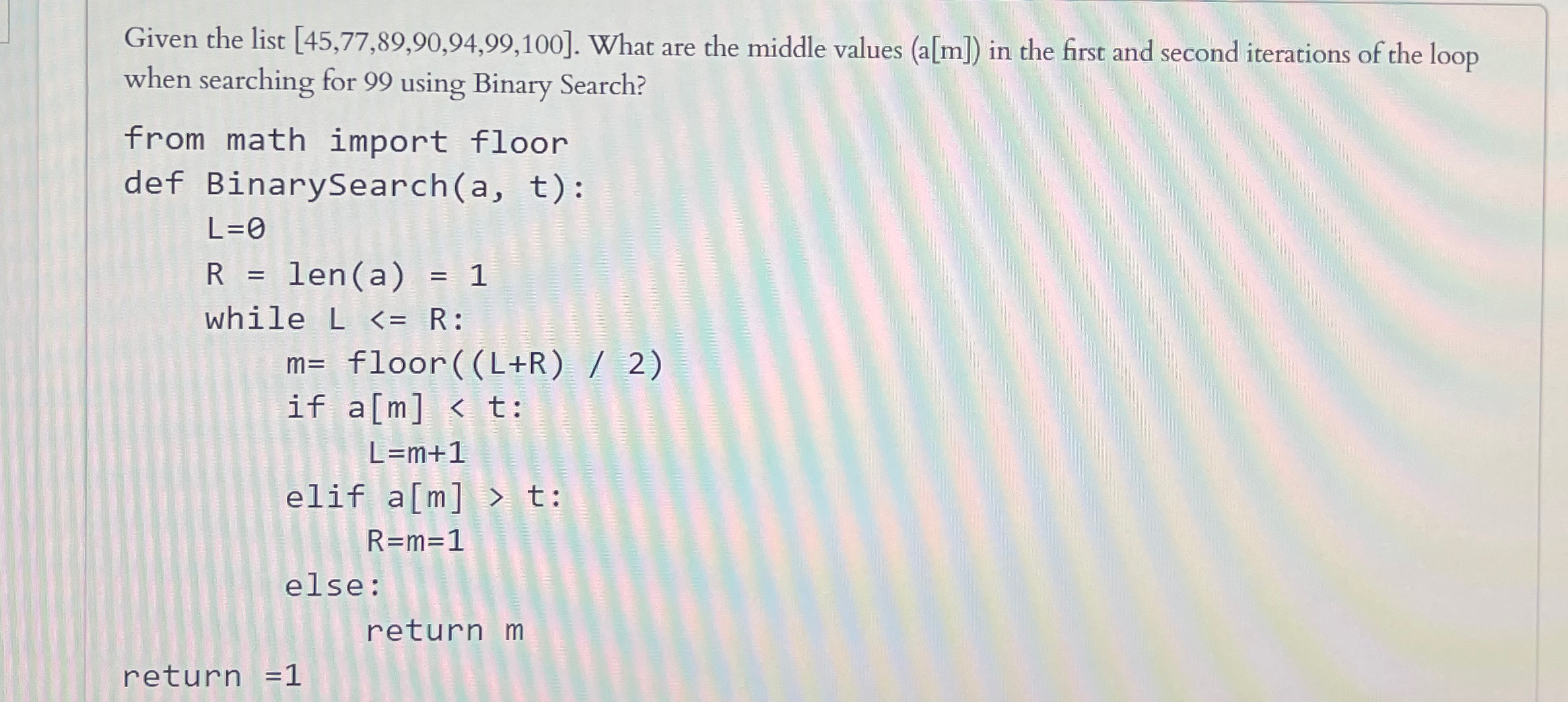 Given the list 4 5 , 7 7 , 8 9 , 9 0 , 9 4 , 9 9