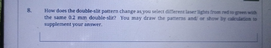 How does the double - slit pattern change as you