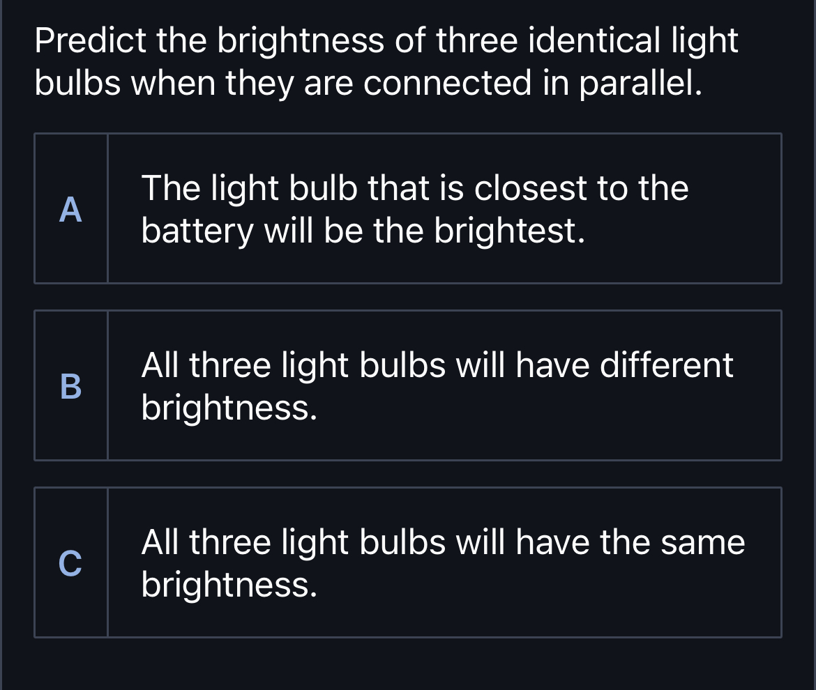 Predict the brightness of three identical light