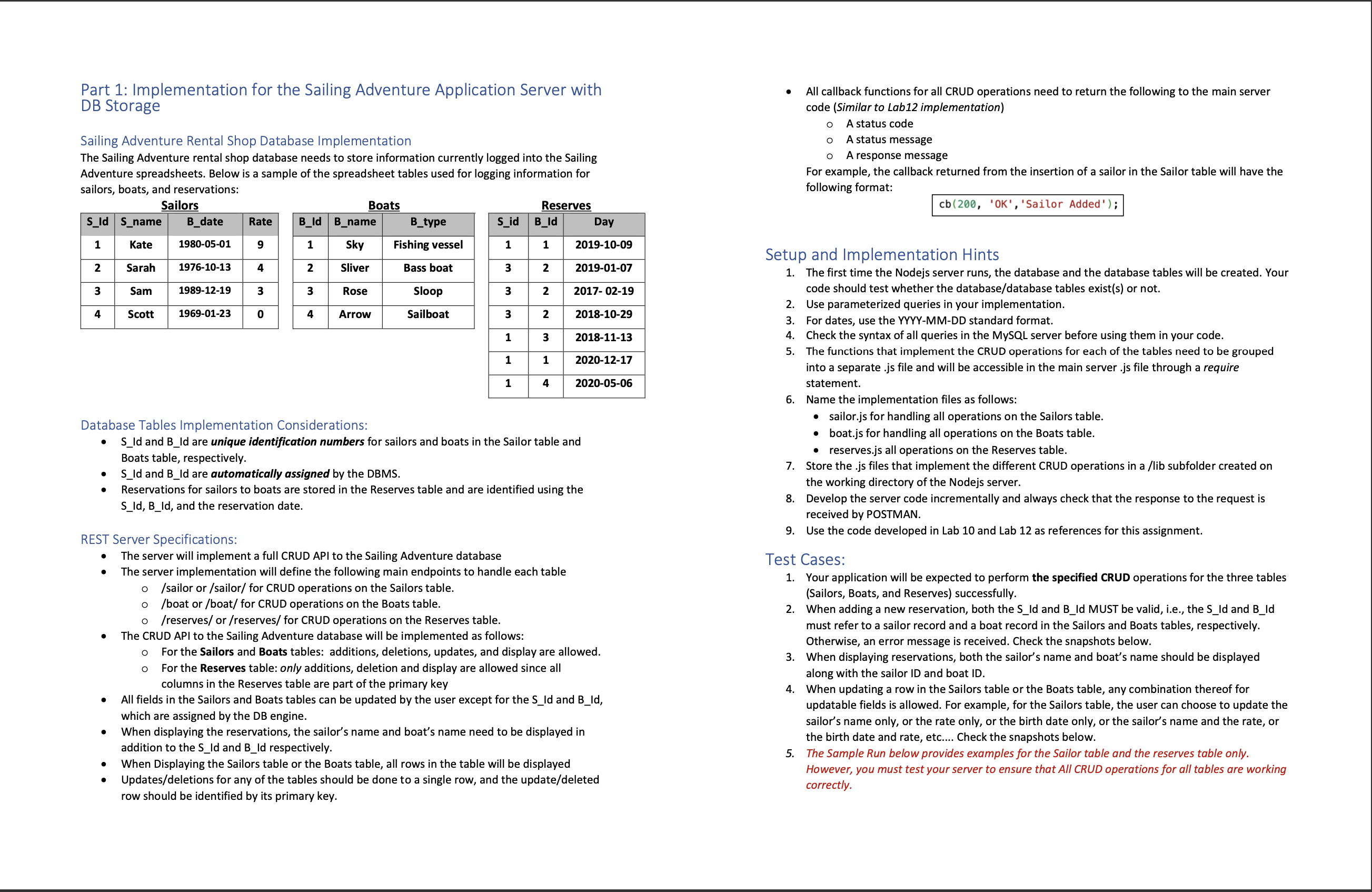 I need a whole part 1 and part 2 code as wanted