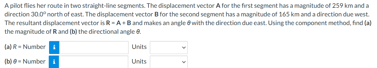 A pilot flies her route in two straight - line