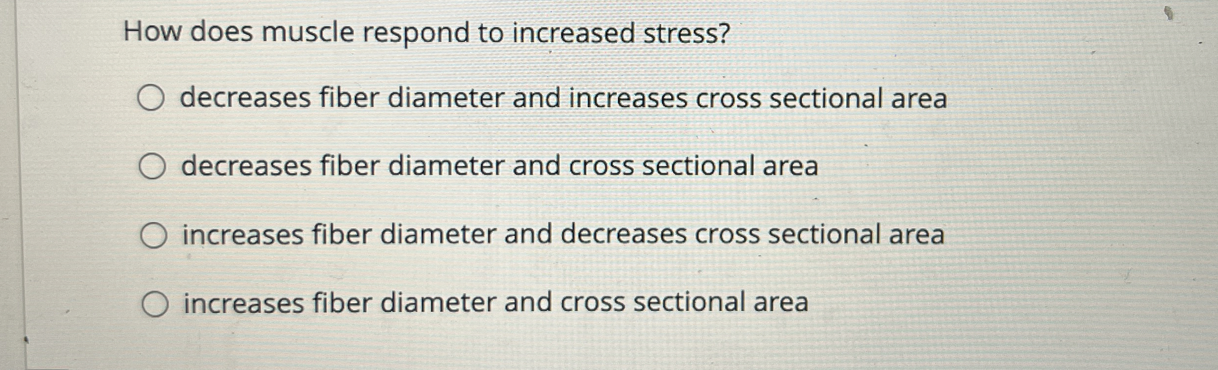 How does muscle respond to increased stress?