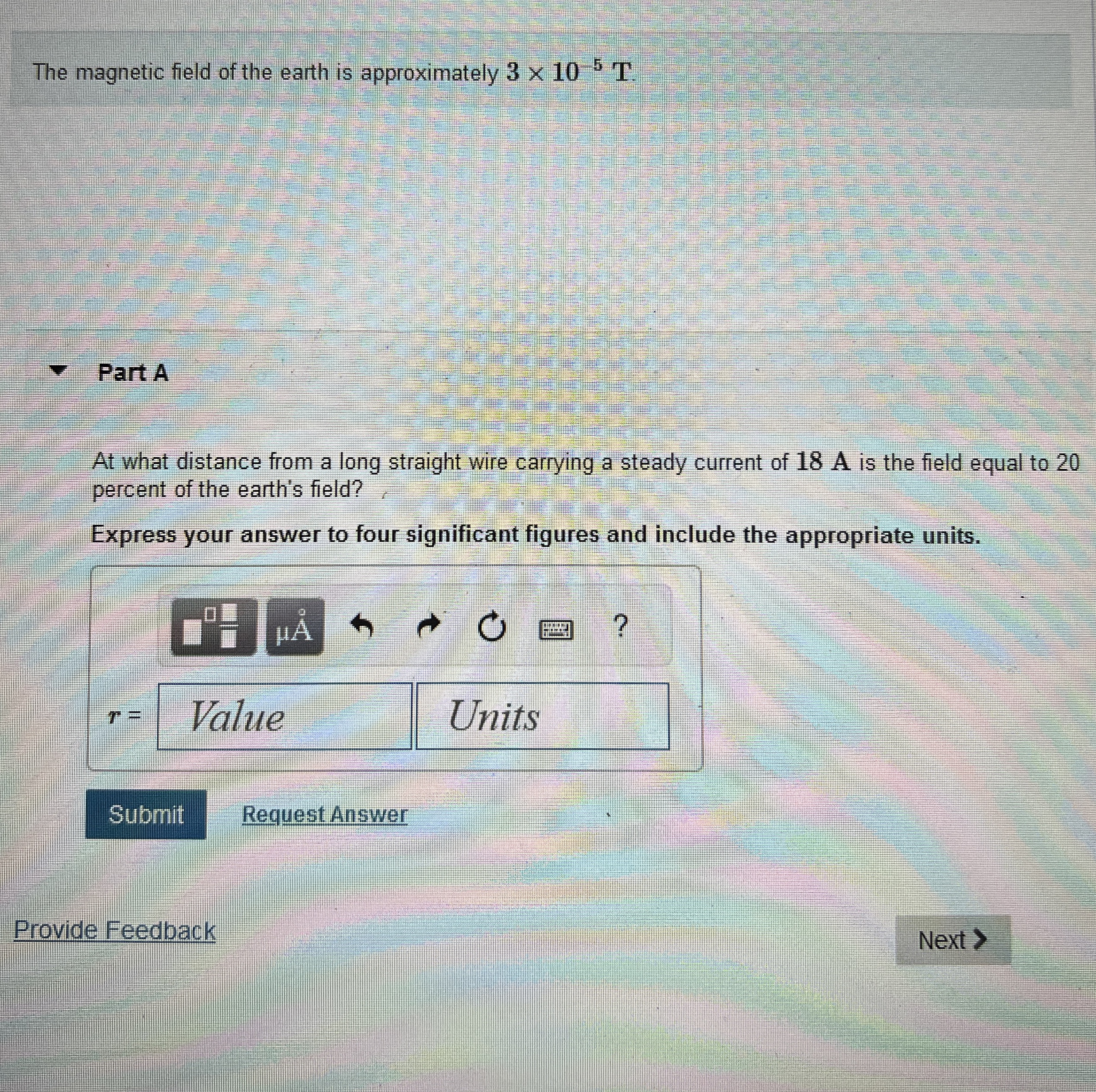 At what distance from a long straight wire