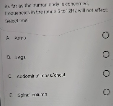 As far as the human body is concerned,