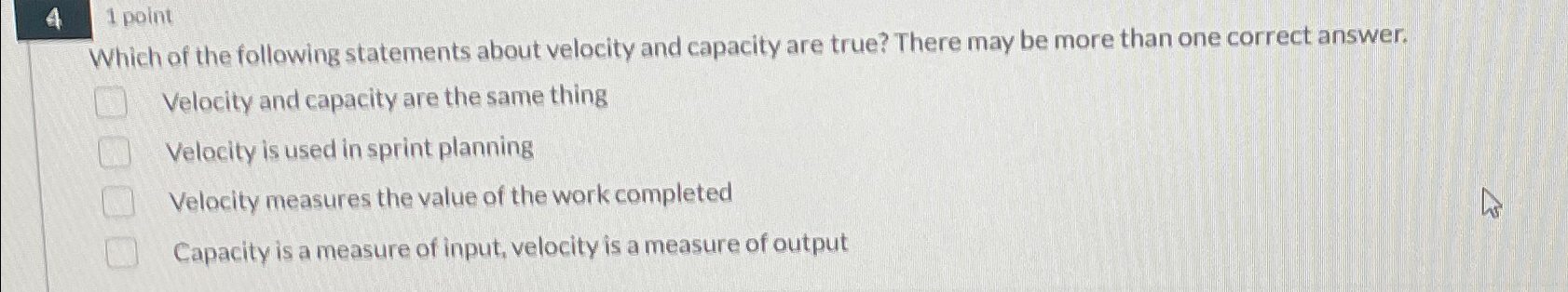 4 point Which of the following statements about