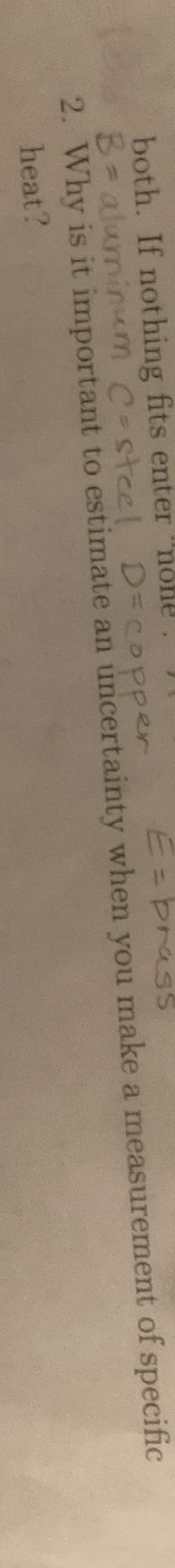 2 . Why is it important to estimate an