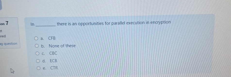 on 7 In there is an opportunities for parallel
