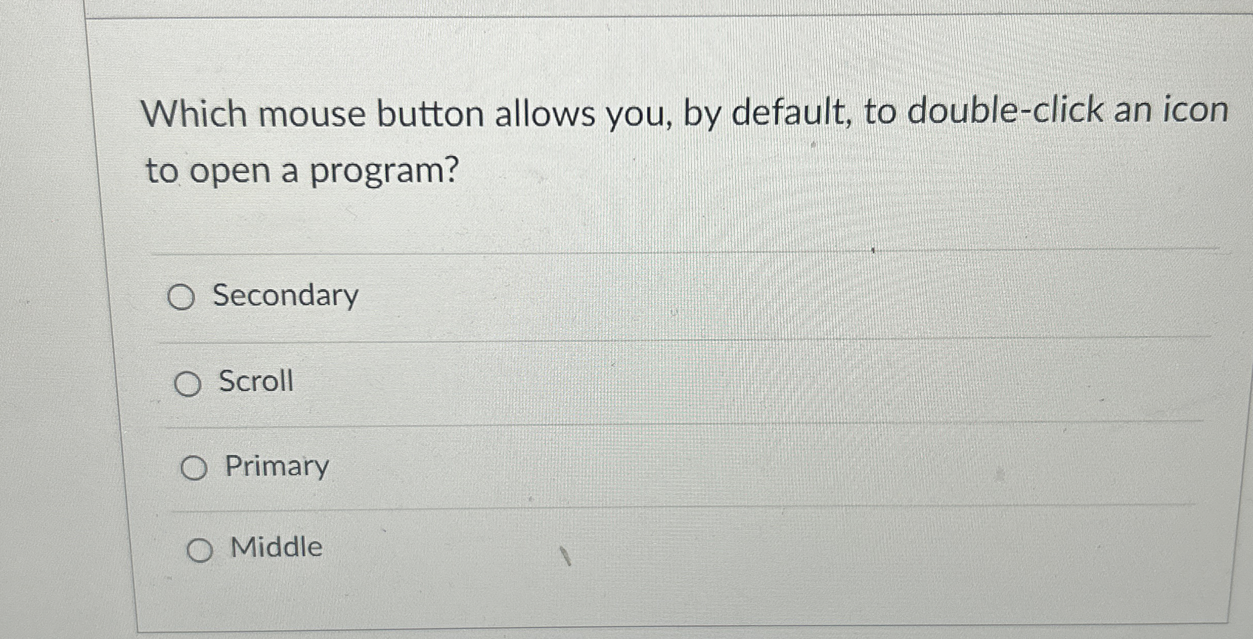 Which mouse button allows you, by default, to