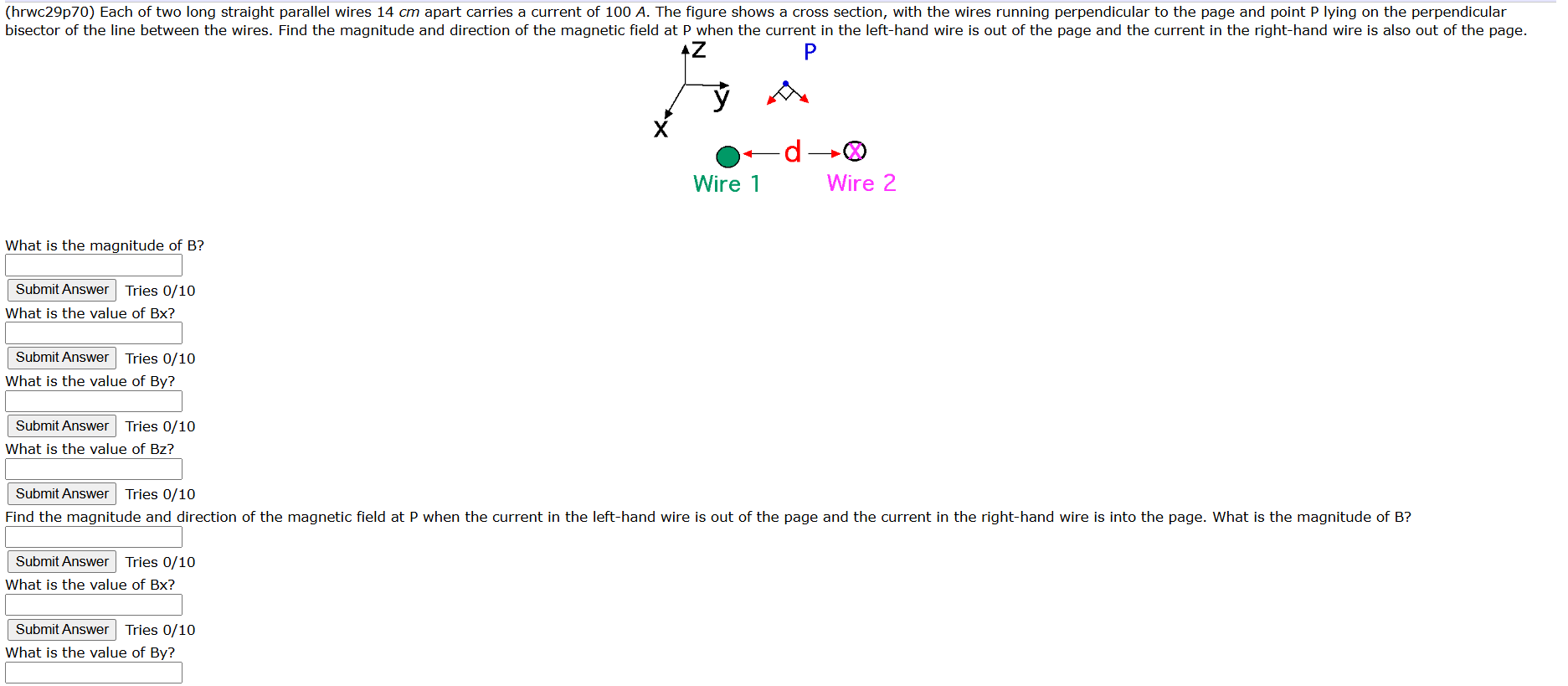 What is the mannitude of B ? Submit Answer Tries