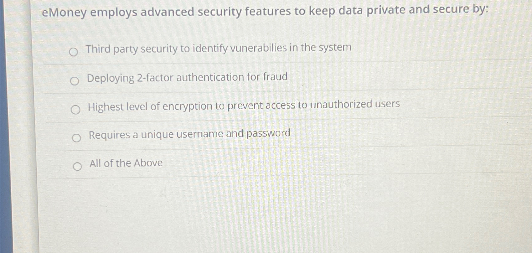 eMoney employs advanced security features to keep