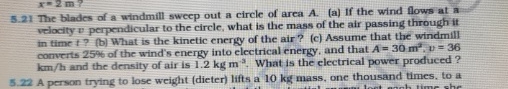 5 . 2 1 The blades of a windmill sweep out a