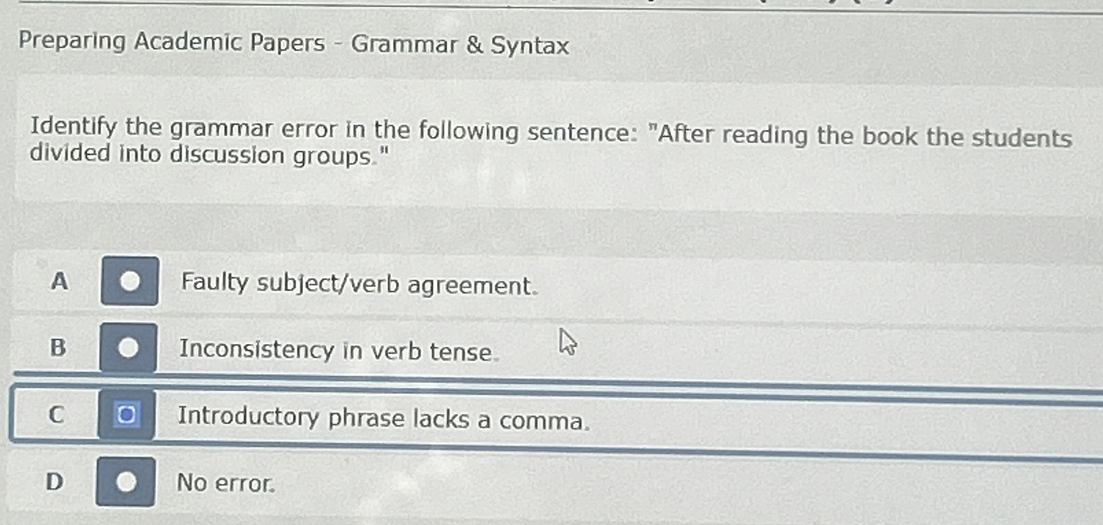 Preparing Academic Papers - Grammar & Syntax