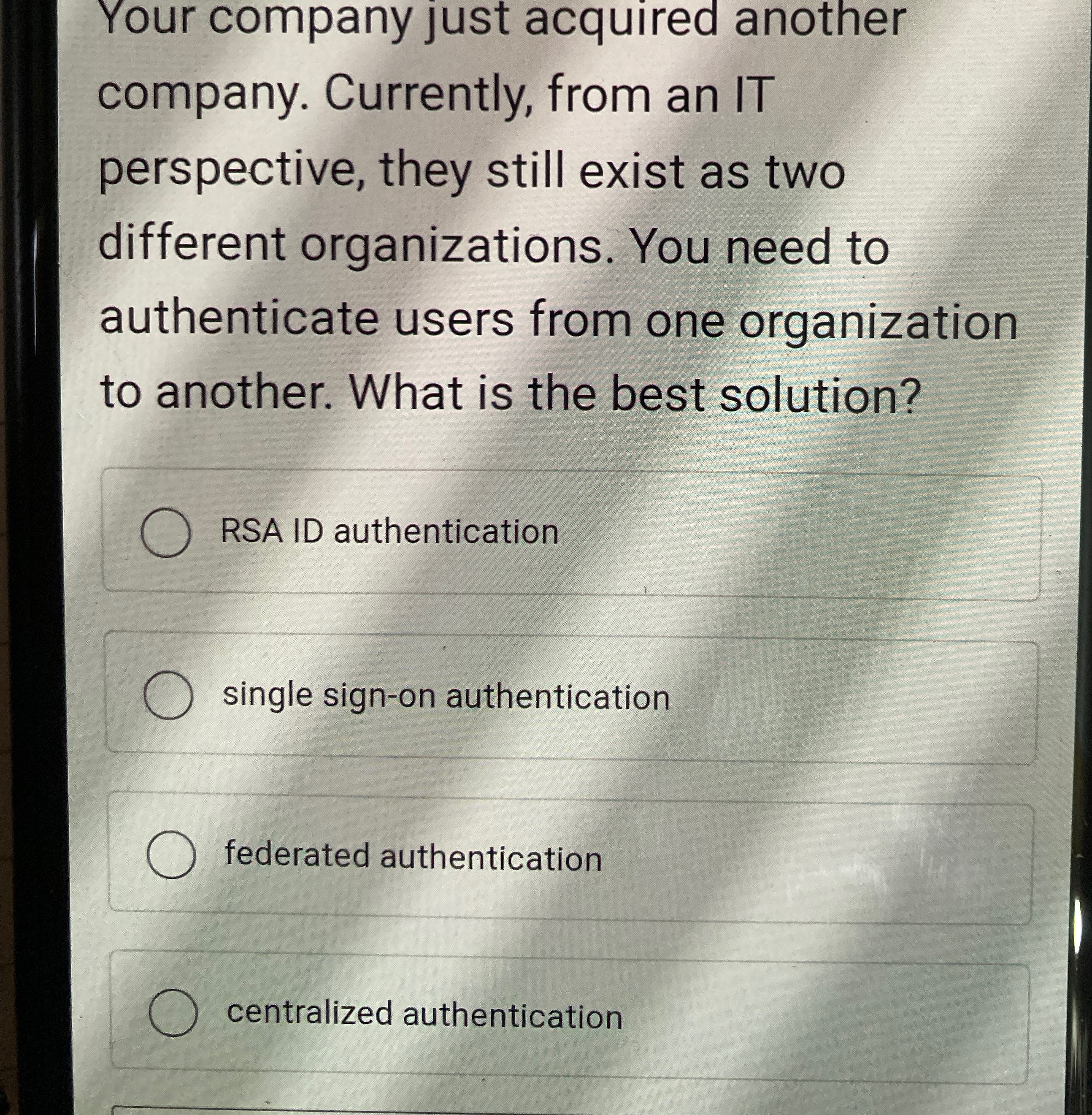Your company just acquired another company.
