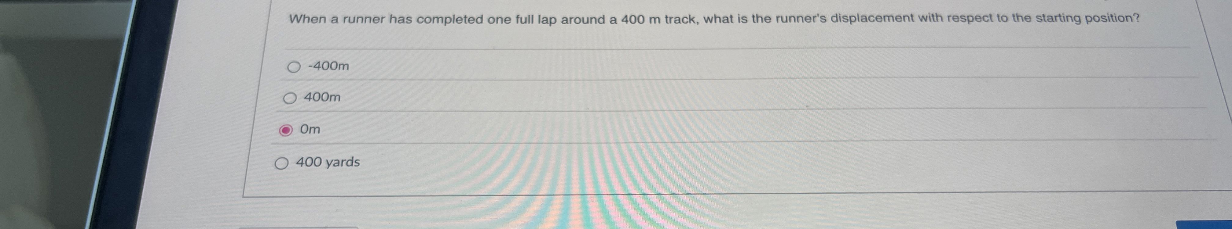 When a runner has completed one full lap around a