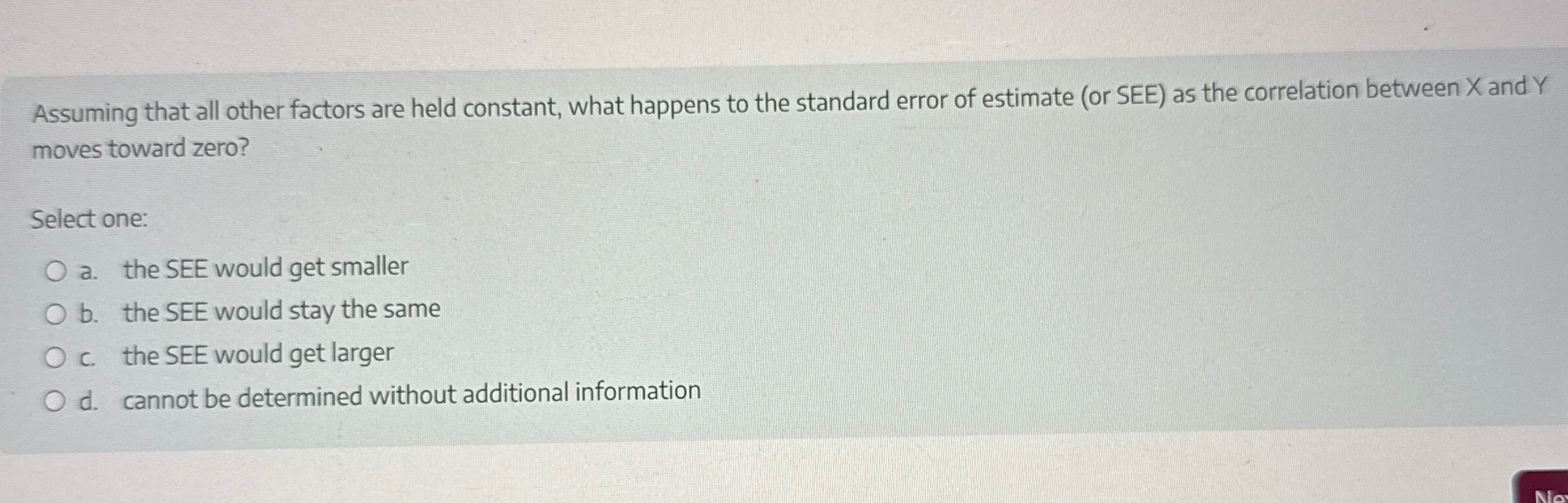 Assuming that all other factors are held