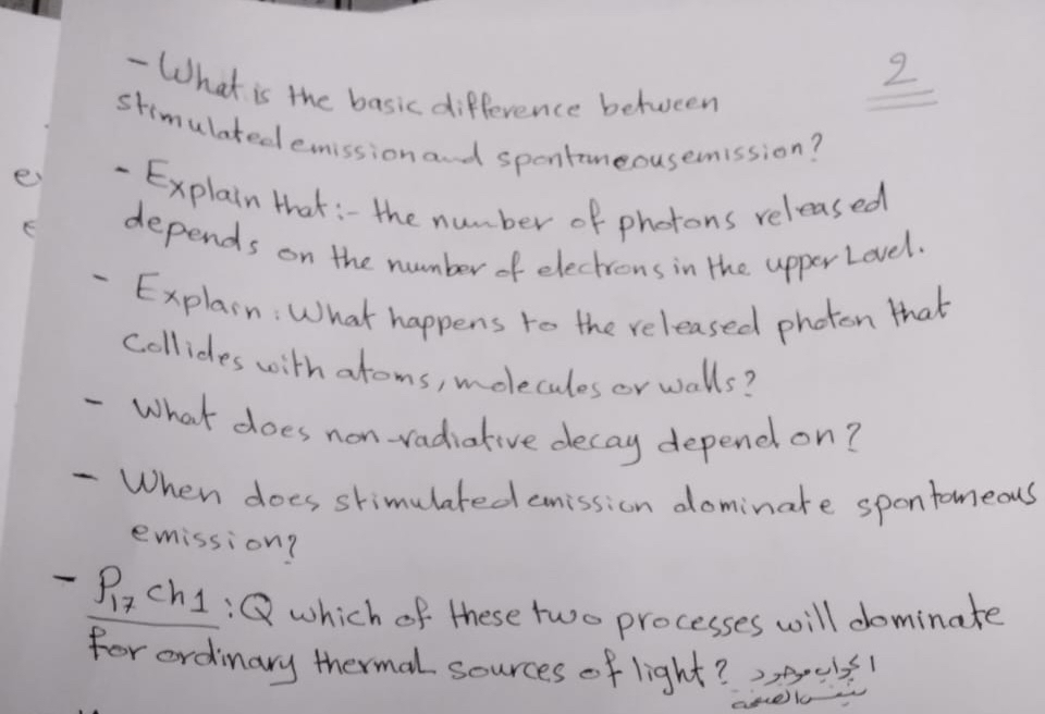 What is the basic difference between 2 stimulated