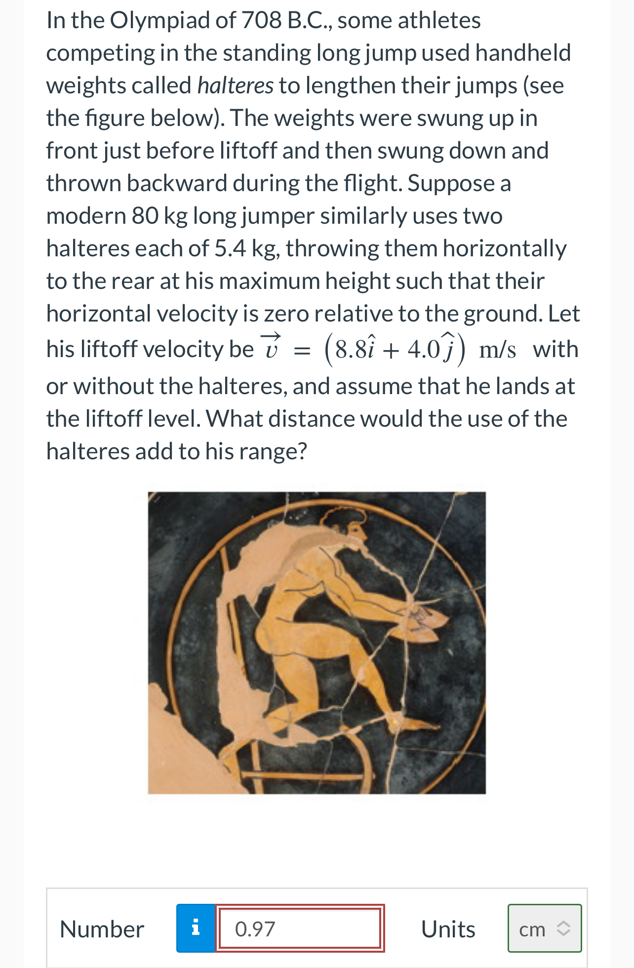 In the Olympiad of 7 0 8 B . C . , some athletes