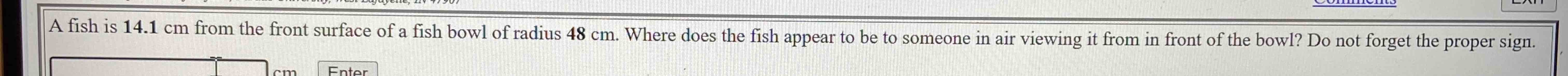 A fish is \ ( \ mathbf { 1 4 . 1 } \ mathrm { cm