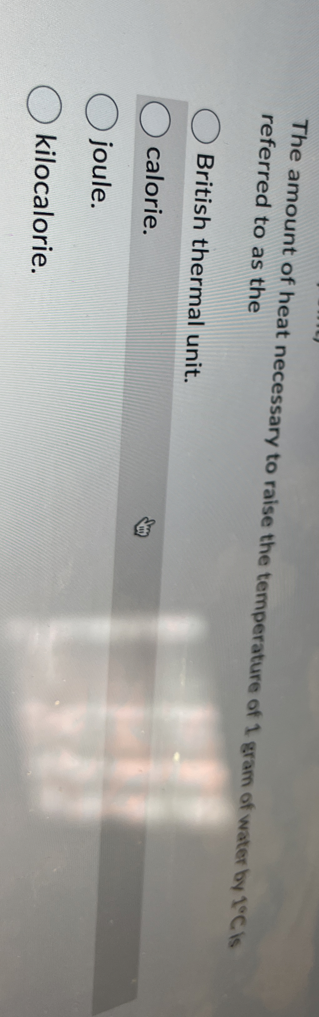 The amount of heat necessary to raise the