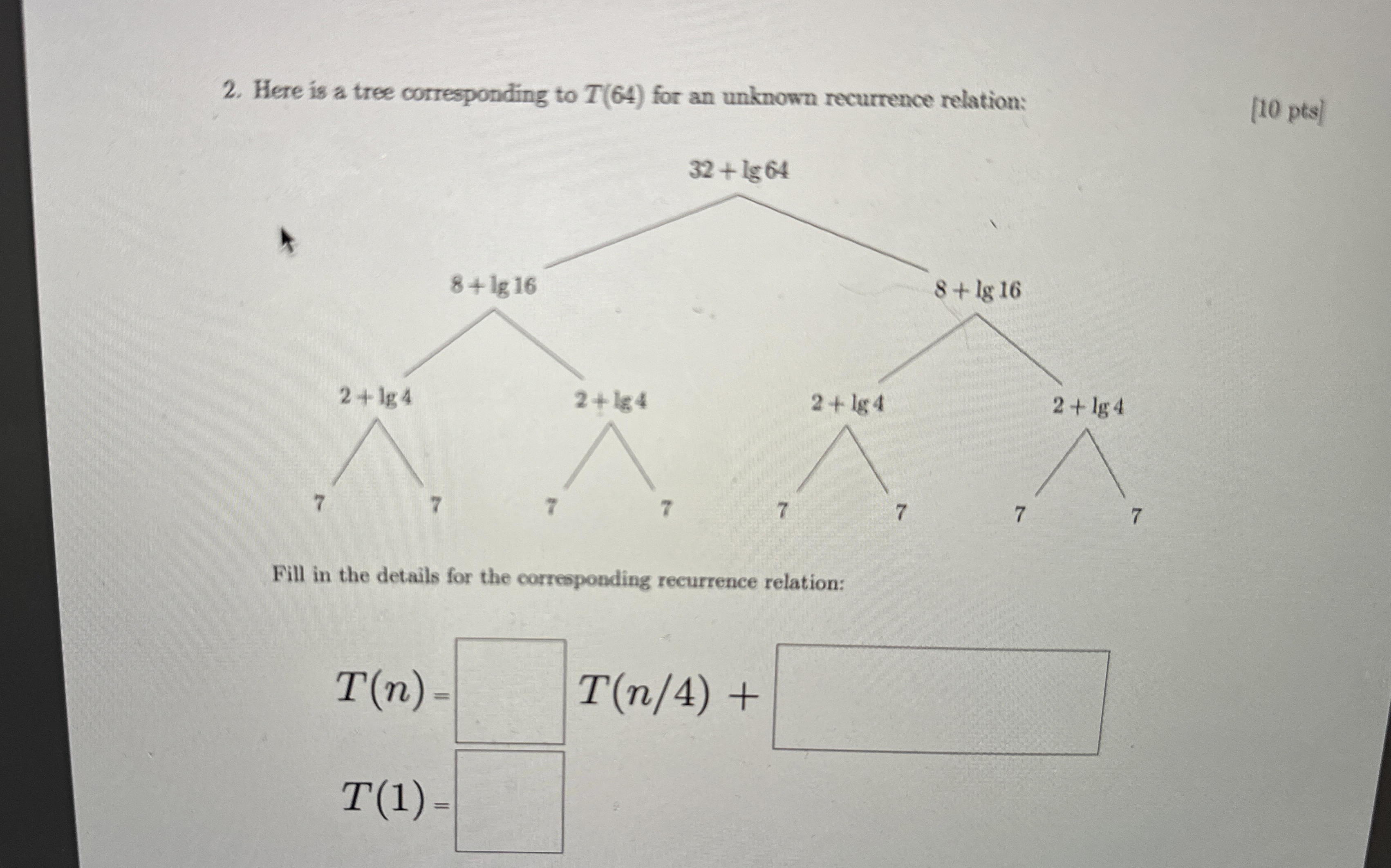 Here is a tree corresponding to T ( 6 4 ) for an