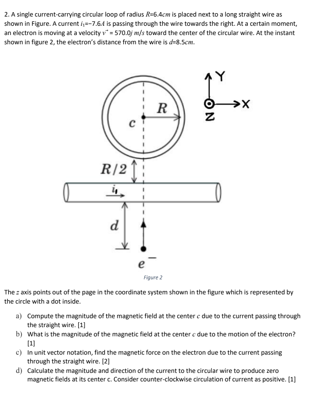 2 . A single current - carrying circular loop of