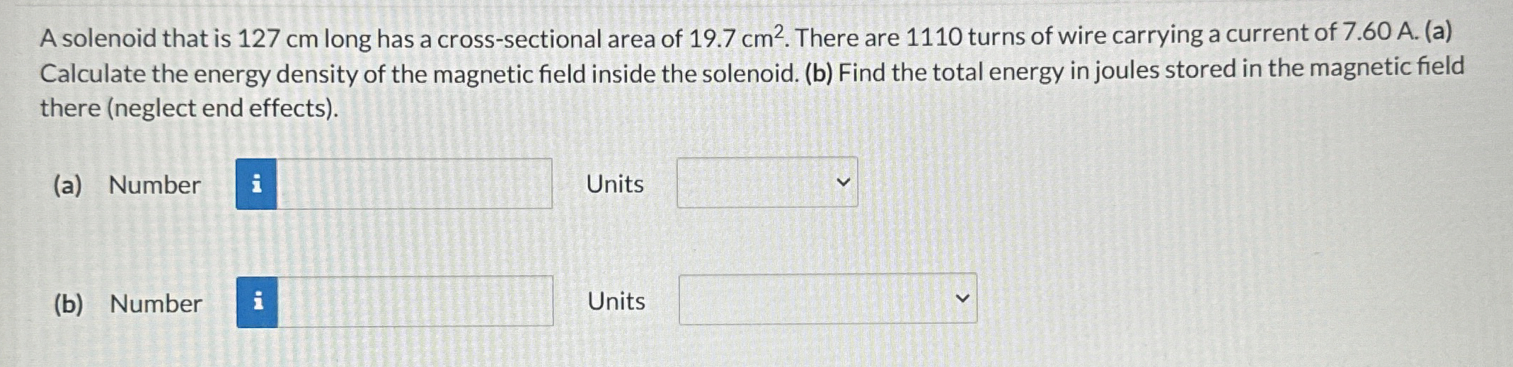 A solenoid that is 1 2 7 cm long has a cross -